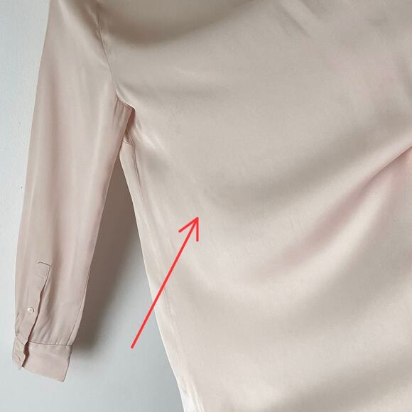 J. Crew Silk Button-Down Blouse Size 4 - Picture 5 of 6